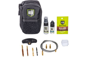 Image of Breakthrough Clean Technologies Compact Nylon Pouch with Molle - Cable Pull Through Cleaning Kit, Black, .17 Caliber/.22 Caliber, BT-COP-17/22R-BLK