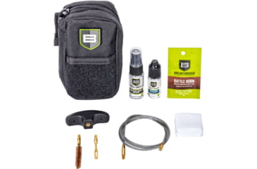 Image of Breakthrough Clean Technologies Compact Nylon Pouch with Molle - Cable Pull Through Cleaning Kit, Black, .270 Caliber/.284 Caliber/7mm, BT-COP-270/284/7R-BLK