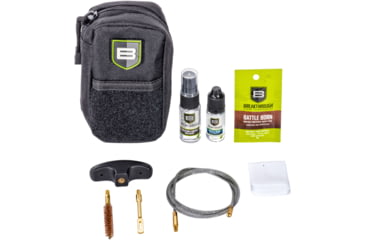 Image of Breakthrough Clean Technologies Compact Nylon Pouch with Molle - Cable Pull Through Cleaning Kit, Black, .30 Caliber/.308 Caliber/7.62mm, BT-COP-30R-BLK