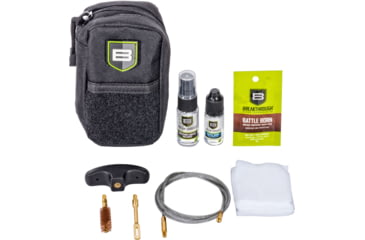 Image of Breakthrough Clean Technologies Compact Nylon Pouch with Molle - Cable Pull Through Cleaning Kit, Black, .40 Caliber/10mm, BT-COP-40R-BLK