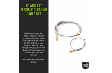 Image of Breakthrough Clean Technologies Nylon Coated Steel Cable with Brass Threads - 2 per Set, 1 -8in, BT-SCBT-SET
