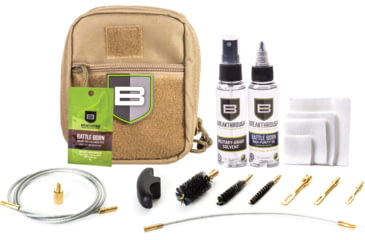 Image of Breakthrough Clean Technologies Nylon Pouch with Molle - Cable Pull Through Cleaning Kit, Desert, .223 Caliber/9mm/12 gauge, BT-QWIC-3G-DST