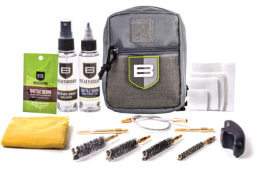 Image of Breakthrough Clean Technologies Nylon Pouch with Molle - Cable Pull Through Cleaning Kit, Gray, .22 Caliber/.45 Caliber, BT-QWIC-P-GRY