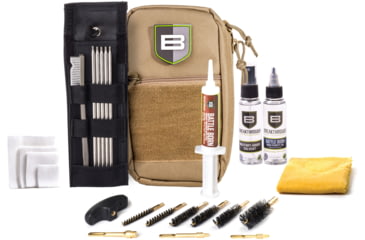 Image of Breakthrough Clean Technologies Nylon Pouch with Molle - Stainless Steel Rod Cleaning Kit, Desert, .22 Caliber/12 Gauge, BT-LOC-U-DST