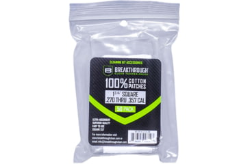 Image of Breakthrough Clean Technologies Square Cotton Patches - 1-3/4in x 1-3/4in - 50pcs/Pack with Plastic Tray, BT-CP-S-1-3/4&quot;-50