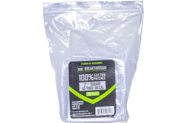 Image of Breakthrough Clean Technologies Square Cotton Patches - 2-1/2in x 2-1/2in - 50pcs/Pack with Plastic Tray, BT-CP-S-2-1/2&quot;-50
