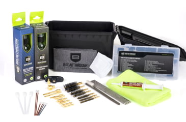 Image of Breakthrough Clean Technologies Universal Rod Cleaning Kit for .22 cal thru 12 gauge, w/Ammo Can style case, BT-ACC-U