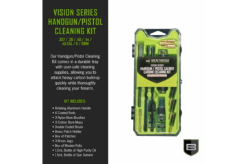 Image of Breakthrough Clean Technologies Vision Series Hard-Case Handgun/PCC Cleaning Kit, .38 Cal/.40 Caliber/.45 Caliber, BT-CCC-HG/PCC