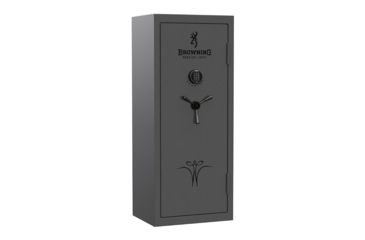 Image of Browning Safes Sporter 20 Closet Hammer Gloss Gray Black Chrome Scroll S&amp;G Mechanical, Gray Black, 20 gun, 1601100321