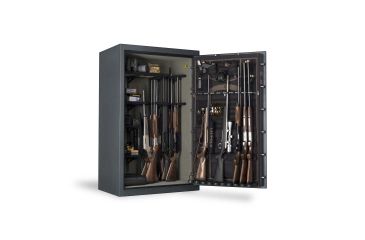 Image of Browning Safes Heavyweight Wide HW34 Gun Safe,60x36x27in,Textured Charcoal,Black Chrome,HW Scroll,S and G Mechanical Lock 1601100179