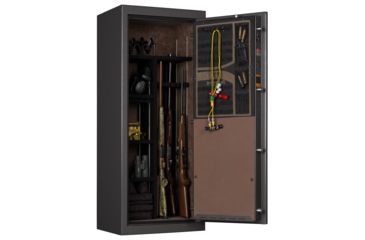 Image of Browning Safes Sporter 20 Closet Hammer Gloss Gray Black Chrome Scroll UL Rated E-Lock, Black Chrome, 20 gun, 1601100320