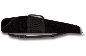 Image of Bulldog Cases &amp; Vaults Pinnacle Black with Black Trim &amp; Black Leather 44&quot; Rifle Case BD207-44