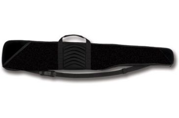 Image of Bulldog Cases &amp; Vaults Pinnacle Black with Black Trim &amp; Black Leather 52in Shotgun Case BD256