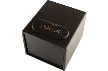 Image of Bulldog Cases Double Pistol Vault with Shelf, 11 inx10 inx8 in, Trio Lock-Key, LED Code and Biometric Fingerprint Reader, Front Style Safe, Black, BD72TV