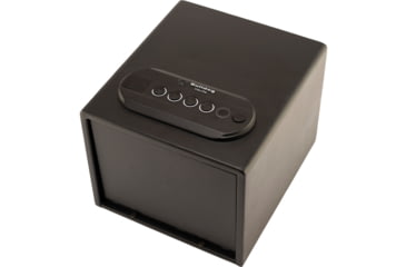 Image of Bulldog Cases Double Pistol Vault with Shelf, 11 inx10 inx8 in, Trio Lock-Key, LED Code and Biometric Fingerprint Reader, Front Style Safe, Black, BD72TV
