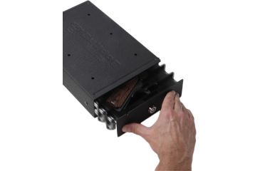 Image of Bulldog Cases &amp; Vaults One Touchin spring loaded personal safe w/ key lock &amp; cable - BLK Exterior Size 11in x 7.5in x 2.5in bd1170