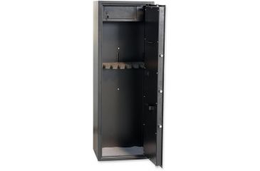 Image of Bulldog Cases &amp; Vaults 57inx13inx13in Standard 5 gun floor safe w/ locking ammo box and digital lock - black BD571313