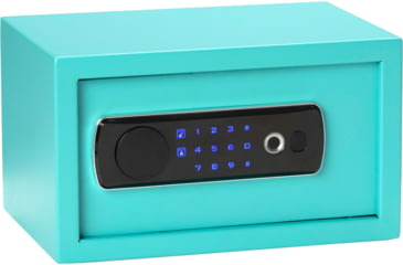 Image of Bulldog Cases &amp; Vaults Duo LED / Biometric Vault, 12 x 8 x 7 in, Teal, BD5012