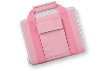 Image of Bulldog Cases &amp; Vaults Hard Sided 11x9 Inch Nylon Double Pistol Case - Pink