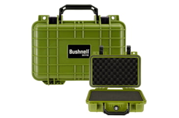 Image of Bushnell 11.6in Waterproof Hard Single Gun Case with Foam, Green, Compact, BN00010-GRN