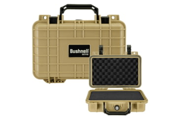 Image of Bushnell 11.6in Waterproof Hard Single Gun Case with Foam, Tan, Compact, BN00010-TAN