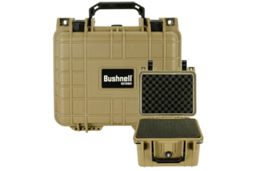 Image of Bushnell Small Deep 10.62in Waterproof Protective Gear Case w/ Foam, Green, Small, BN00023-TAN