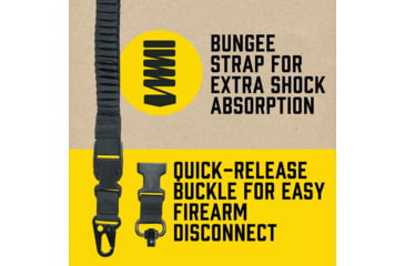 Image of Butler Creek Featherlight Single Point Sling w/Swivels, Black, 190050