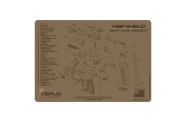Image of Cerus Gear 3mm Promats 12"x17" S&amp;w M&amp;p Shield Sch Char Grey, CERHMSWMPSHLDSCHCOY