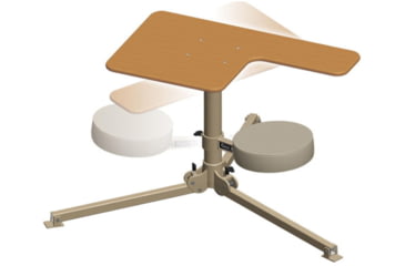Image of Caldwell BR Pivot Premium Shooting Bench, Hardwood, Right and Left Handed