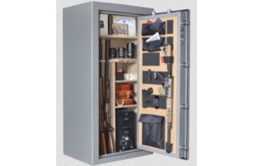 Image of Cannon Safe Safe 24 Gun, Hammertone Gray/Chrome, 24 gun CA23-H2FDC-15