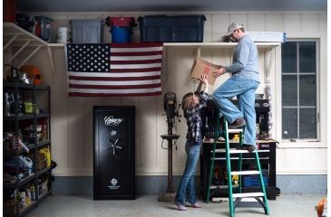 Image of Cannon Safe American Eagle 24 Gun Safe, 59Hx26Wx18D, Hammertone Black, AE592618-60-H1FEC-17