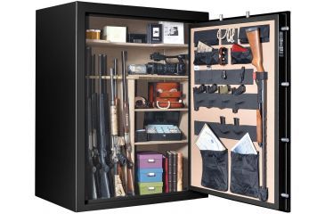 Image of Cannon Safe Armory A54 80 Gun Safe, 60x48x30in - Hammertone Black/Chrome A54-H1FDC-13
