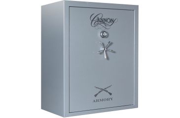 Image of Cannon Safe Armory A54 80 Gun Safe, 60x48x30in - Hammertone Gray/Chrome A54-H2FDC-13