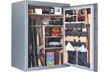 Image of Cannon Safe Armory A54 80 Gun Safe, 60x48x30in - Hammertone Gray/Chrome A54-H2FDC-13