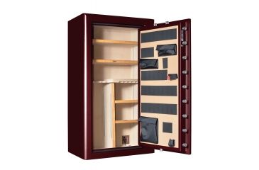 Image of Cannon Safe Commander 43 Fireproof Gun Safe, 72x40x28in - Hammertone, Burgundy CO43-H5FDC-13
