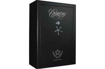 Image of Cannon Safe Commander 54 Fireproof 48 Gun Rifle Safe, 72x50x28in - Hammertone, Black/Chrome CO54-H1FDC-13