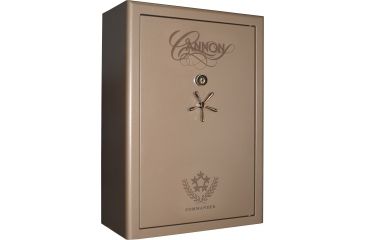 Image of Cannon Safe Commander 54 Fireproof 48 Gun Rifle Safe, 72x50x28in - Hammertone Beige/Brass CO54-H3FDB-13