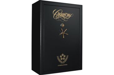 Image of Cannon Safe Commander 54 Fireproof 48 Gun Rifle Safe, 72x50x28in - Hammertone Black/Brass CO54-H1FDB-13