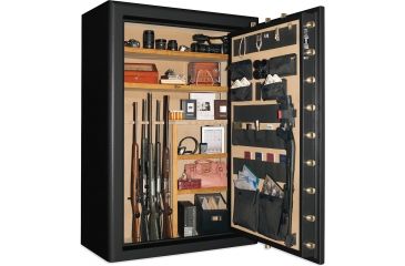 Image of Cannon Safe Commander 54 Fireproof 48 Gun Rifle Safe, 72x50x28in - Hammertone Black/Brass CO54-H1FDB-13