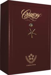 Image of Cannon Safe Commander 54 Fireproof 48 Gun Rifle Safe, 72x50x28in - Hammertone Burgundy/Brass CO54-H5FDB-13
