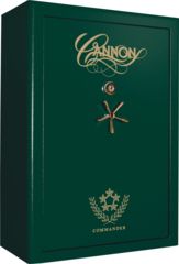 Image of Cannon Safe Commander 54 Fireproof 48 Gun Rifle Safe, 72x50x28in - Hammertone Green/Brass CO54-H4FDB-13