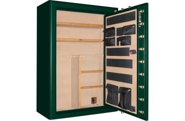 Image of Cannon Safe Commander 54 Fireproof 48 Gun Rifle Safe, 72x50x28in - Hammertone Green/Brass CO54-H4FDB-13