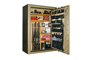 Image of Cannon Safe Commander Safe 48 Gun, Hammertone Beige/Chrome, 48 gun CO54-H3FDC-15