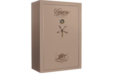 Image of Cannon Safe Deluxe 33 Fireproof 36 Gun Safe, 60x40x24in - Hammertone Beige/Brass CA33-H3FDB-13