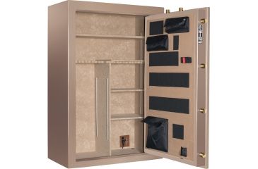 Image of Cannon Safe Deluxe 33 Fireproof 36 Gun Safe, 60x40x24in - Hammertone Beige/Brass CA33-H3FDB-13