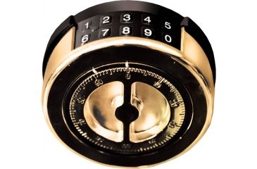 Image of Cannon Safe Deluxe 33 Fireproof 36 Gun Safe, 60x40x24in - Hammertone Green/Brass CA33-H4FDB-13