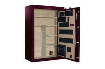 Image of Cannon Safe Deluxe 33 Fireproof Gun Safe, 60x40x24in - Hammertone, Burgundy CA33-H5FDC-13