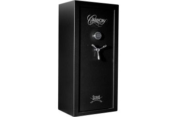 Image of Cannon Safe Scout S19 28 Gun Electronic Safe, 59x28x20in - Hammertone Black/Chrome S19-H1TEC-13