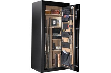 Image of Cannon Safe Scout S19 28 Gun Electronic Safe, 59x28x20in - Hammertone Black/Chrome S19-H1TEC-13