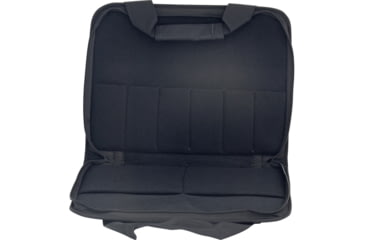 Image of Carry All Tactical Handgun Carrying Case, Ballistic Nylon, Padded, Zippered Closure, Two Interior Pistol Pockets, Six Interior Magazine Pockets, One Large Exterior Pocket, Black, P0147